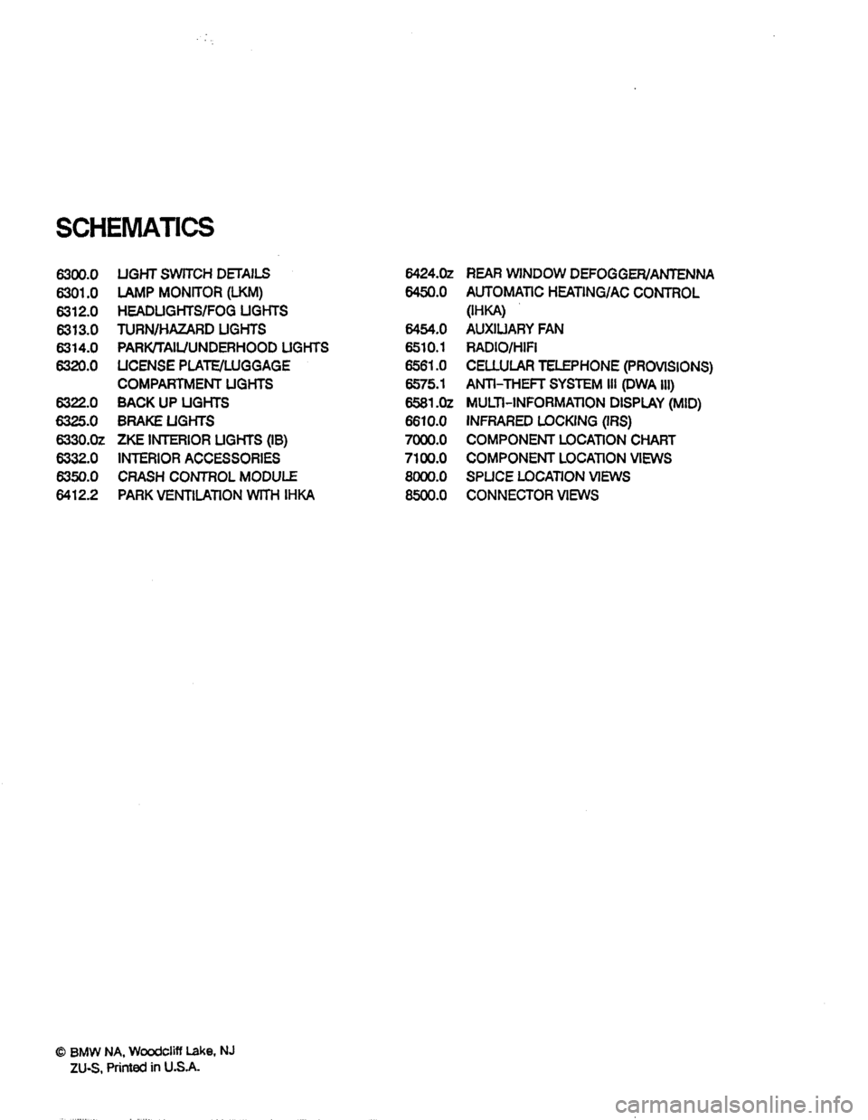 BMW 850i 1992 E31 Electrical Troubleshooting Manual 