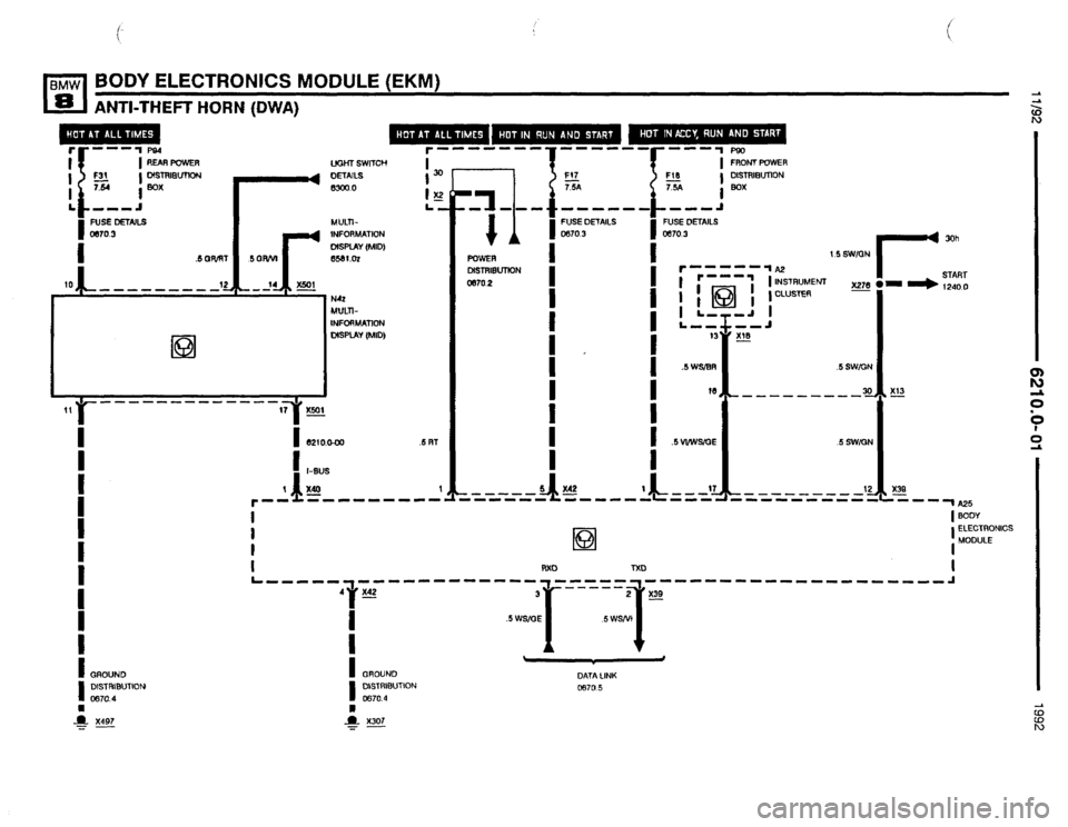 BMW 850i 1992 E31 Electrical Troubleshooting Manual BMW 850i 1992 E31 Electrical Troubleshooting Manual