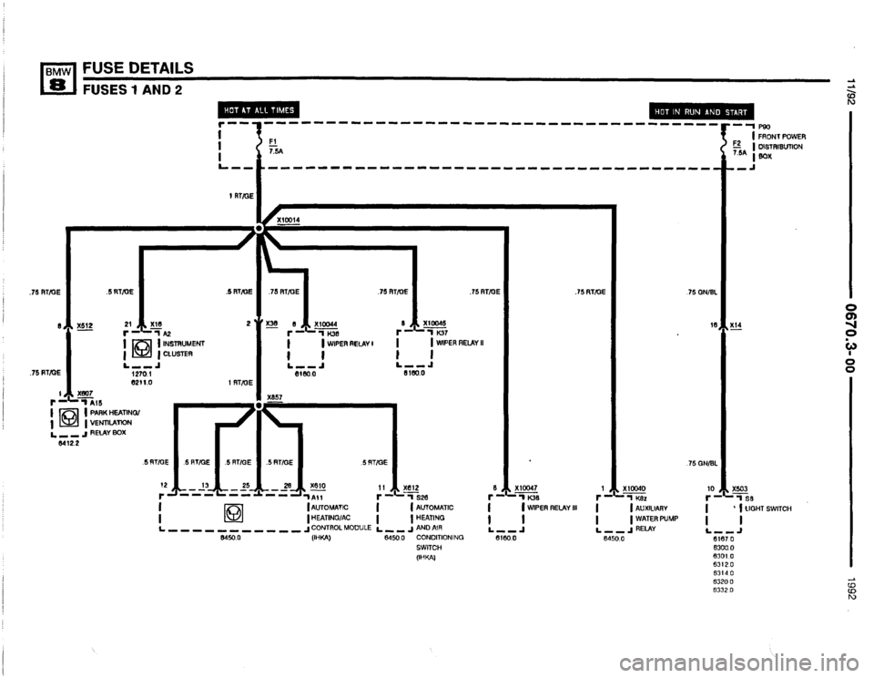 BMW 850i 1992 E31 Electrical Troubleshooting Manual 