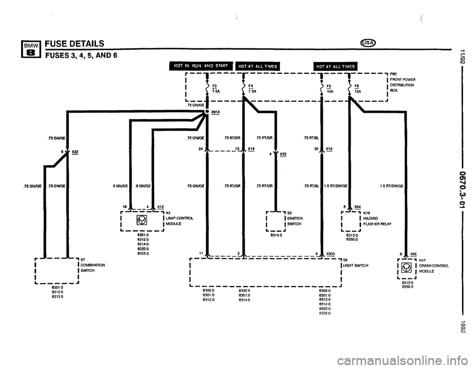 BMW 850i 1992 E31 Electrical Troubleshooting Manual 