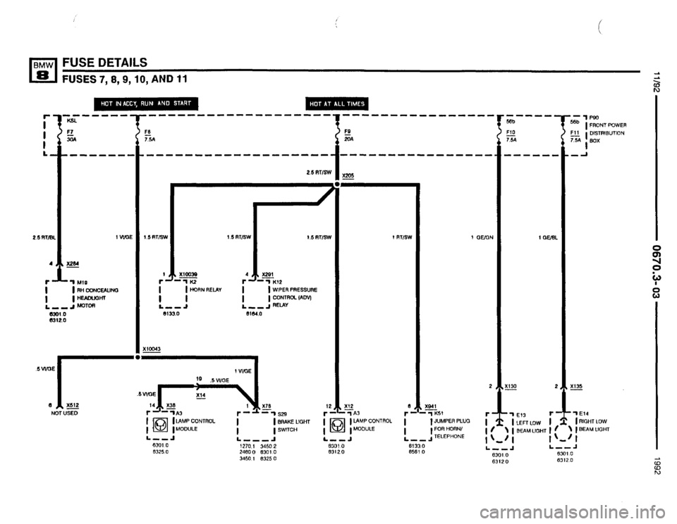 BMW 850i 1992 E31 Electrical Troubleshooting Manual 