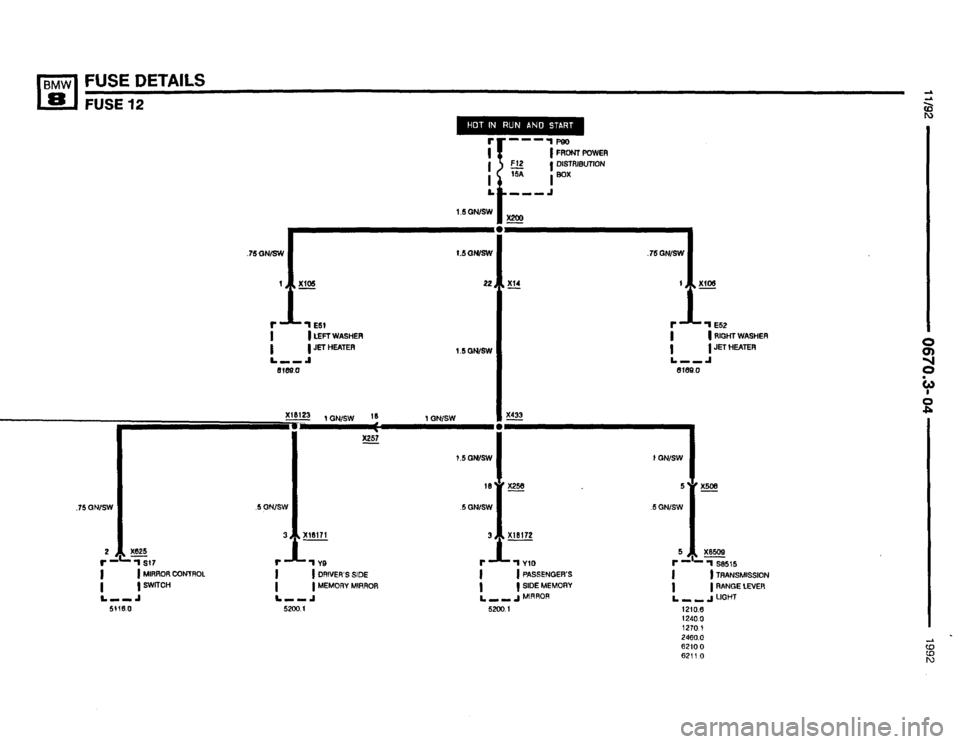 BMW 850i 1992 E31 Electrical Troubleshooting Manual 