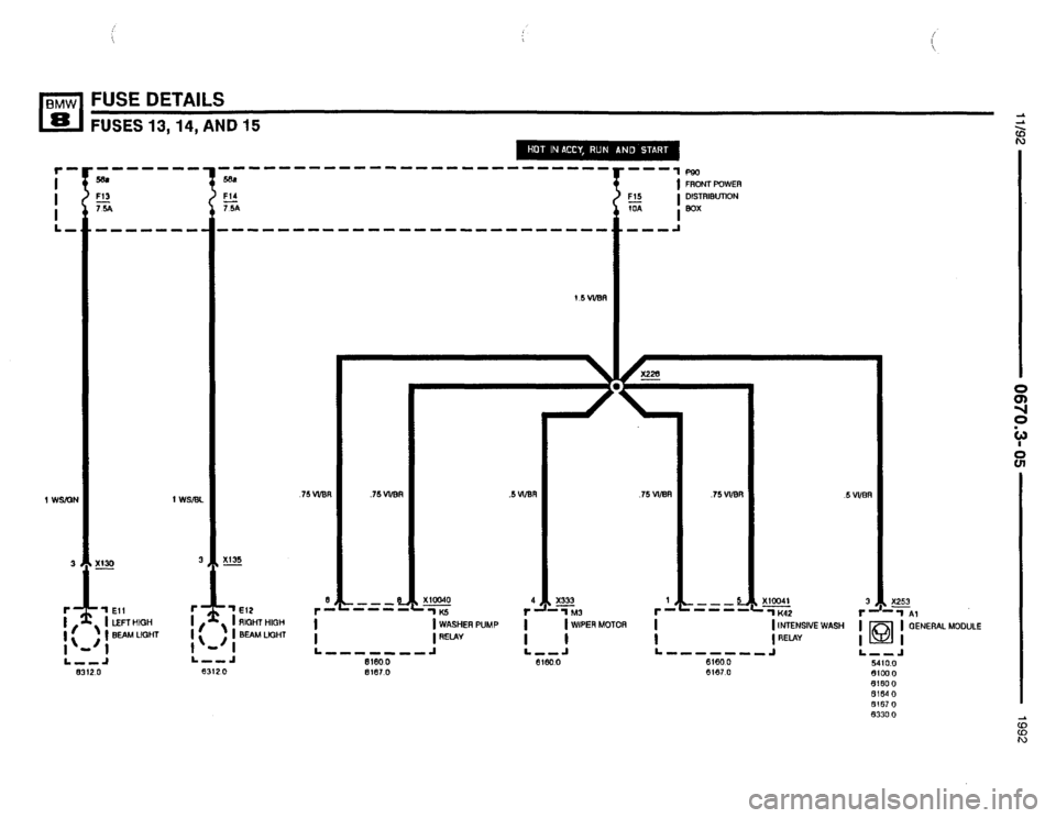 BMW 850i 1992 E31 Electrical Troubleshooting Manual 