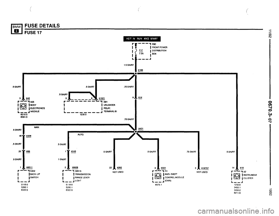 BMW 850i 1992 E31 Electrical Troubleshooting Manual 