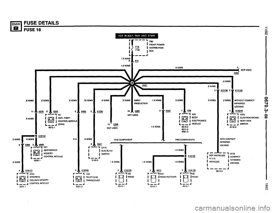 BMW 850i 1992 E31 Electrical Troubleshooting Manual 