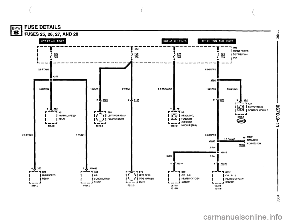 BMW 850i 1992 E31 Electrical Troubleshooting Manual 