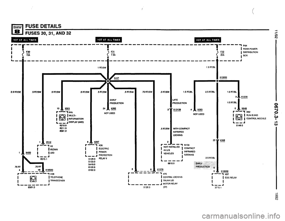 BMW 850i 1992 E31 Electrical Troubleshooting Manual 