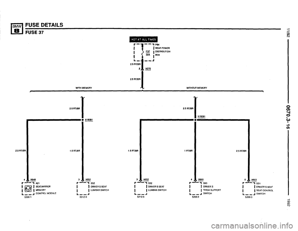 BMW 850i 1992 E31 Electrical Troubleshooting Manual 