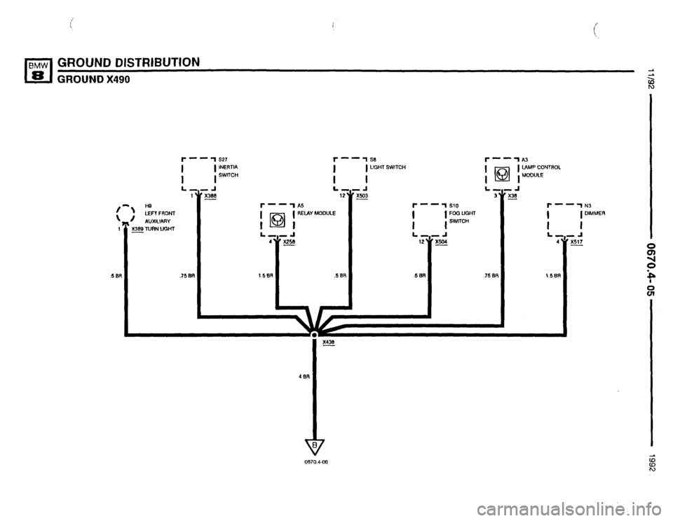 BMW 850i 1992 E31 Electrical Troubleshooting Manual 