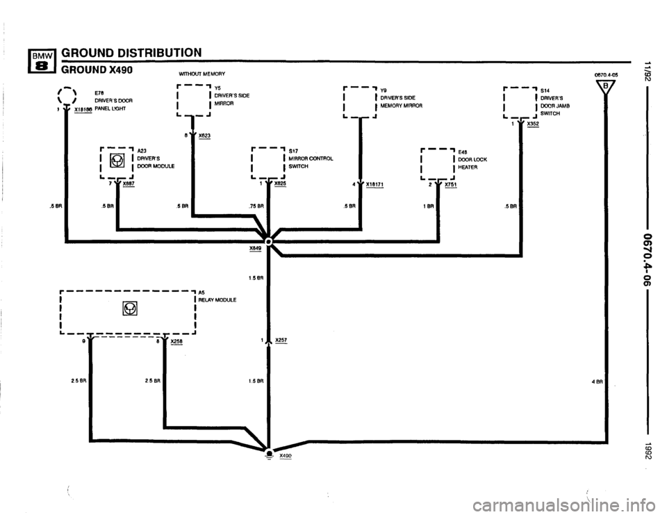 BMW 850i 1992 E31 Electrical Troubleshooting Manual 