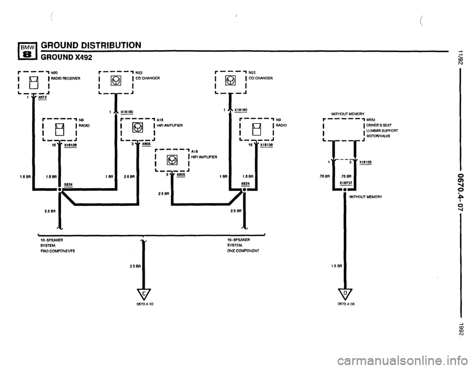 BMW 850i 1992 E31 Electrical Troubleshooting Manual 