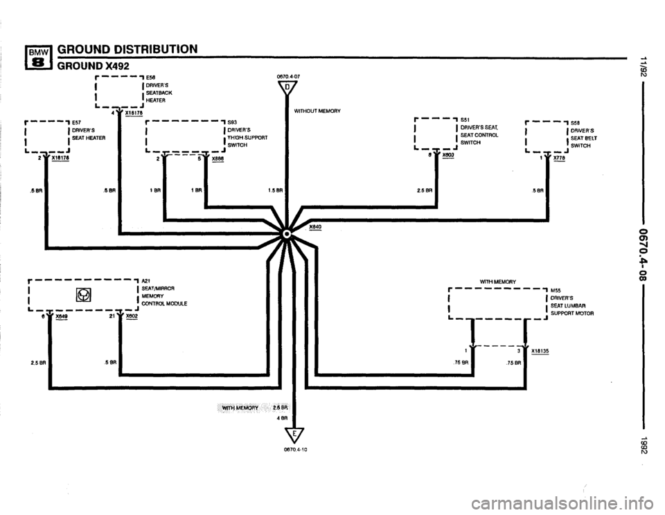 BMW 850i 1992 E31 Electrical Troubleshooting Manual 