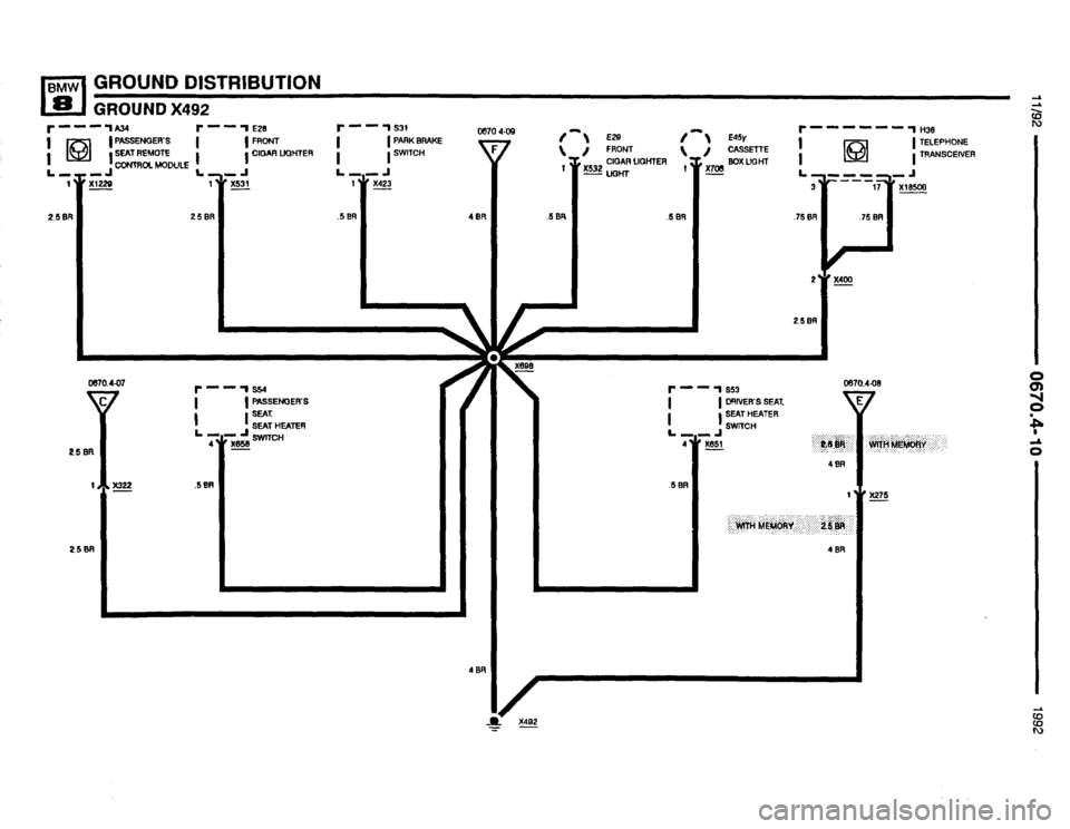 BMW 850i 1992 E31 Electrical Troubleshooting Manual 