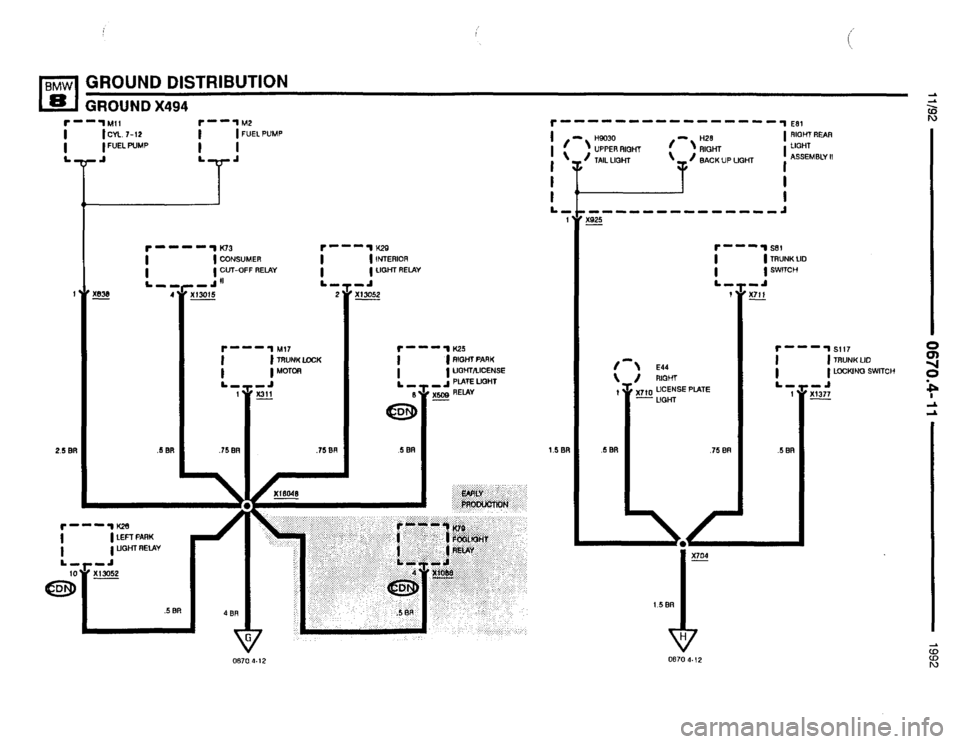 BMW 850i 1992 E31 Electrical Troubleshooting Manual 