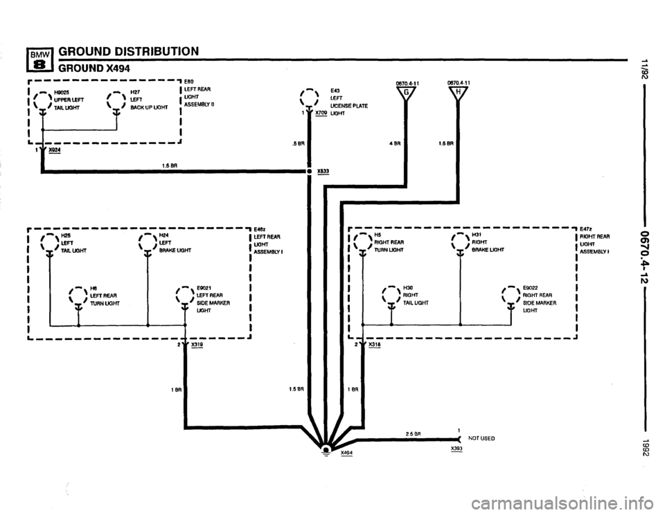 BMW 850i 1992 E31 Electrical Troubleshooting Manual 