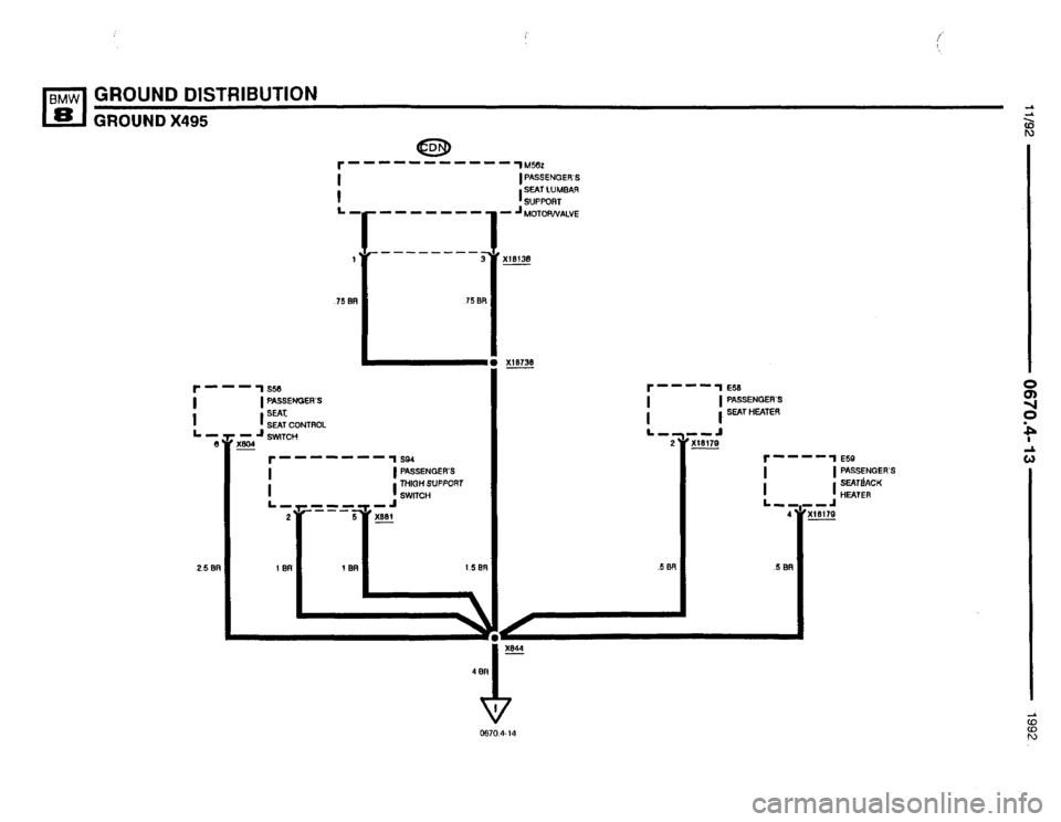 BMW 850i 1992 E31 Electrical Troubleshooting Manual 