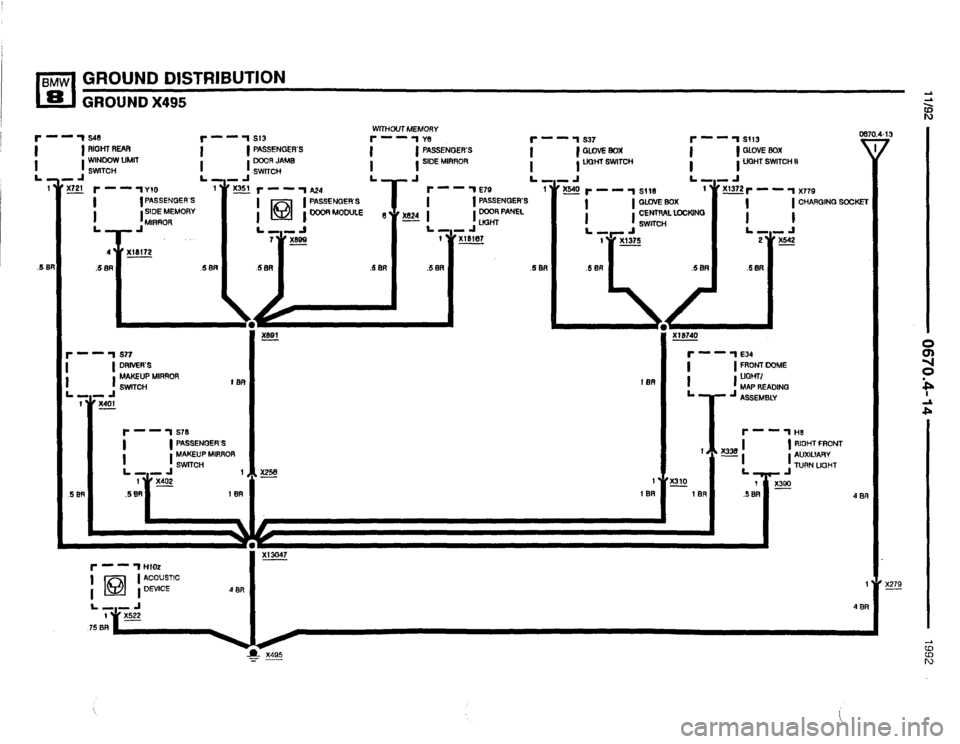 BMW 850i 1992 E31 Electrical Troubleshooting Manual 