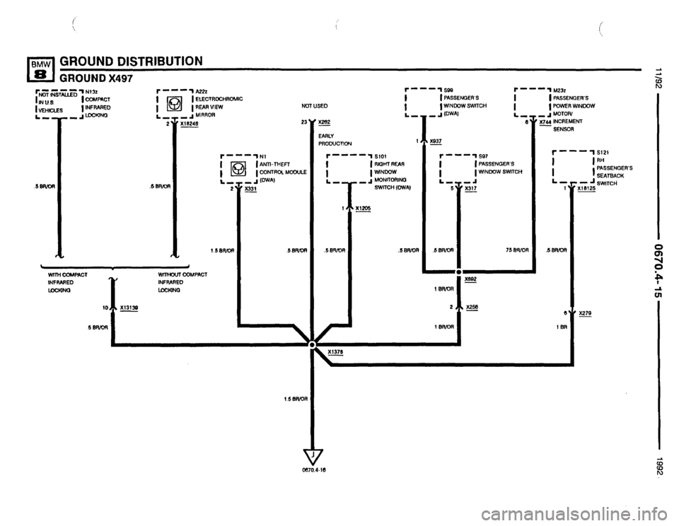 BMW 850i 1992 E31 Electrical Troubleshooting Manual 