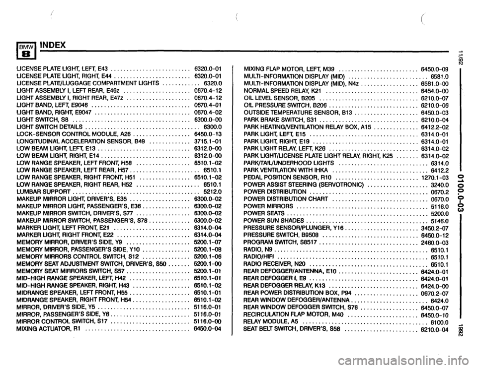 BMW 850i 1992 E31 Electrical Troubleshooting Manual BMW 850i 1992 E31 Electrical Troubleshooting Manual, Page 8