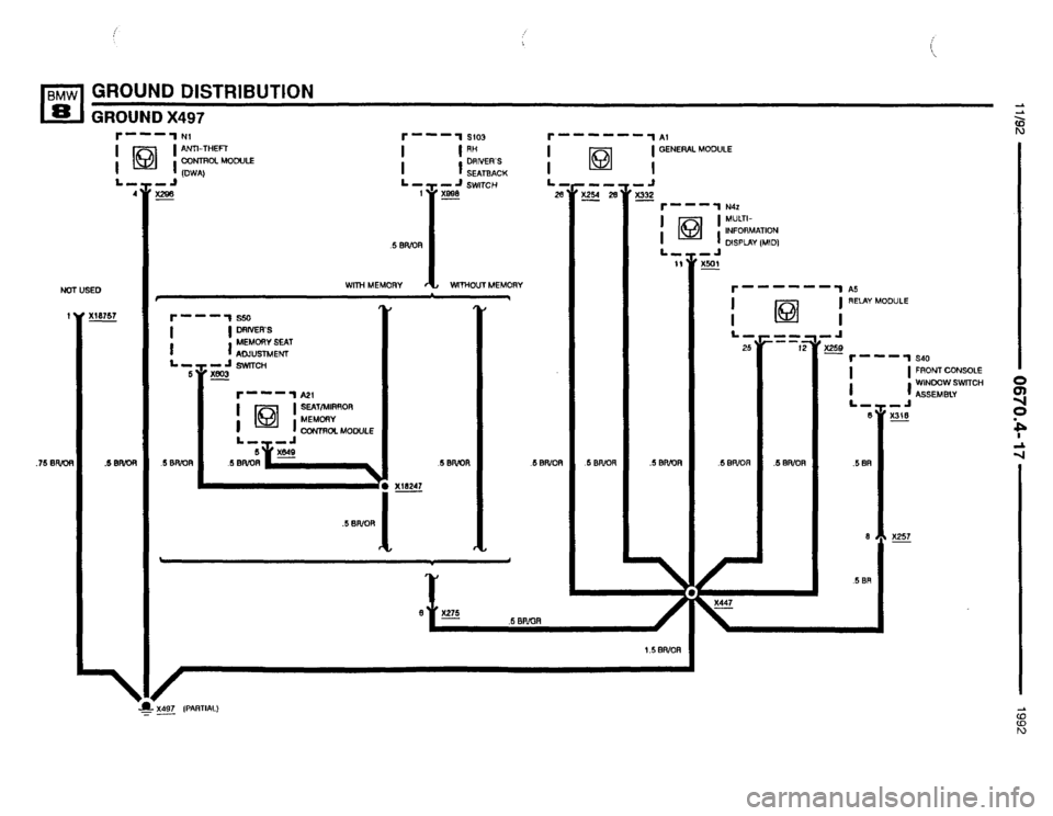 BMW 850i 1992 E31 Electrical Troubleshooting Manual 