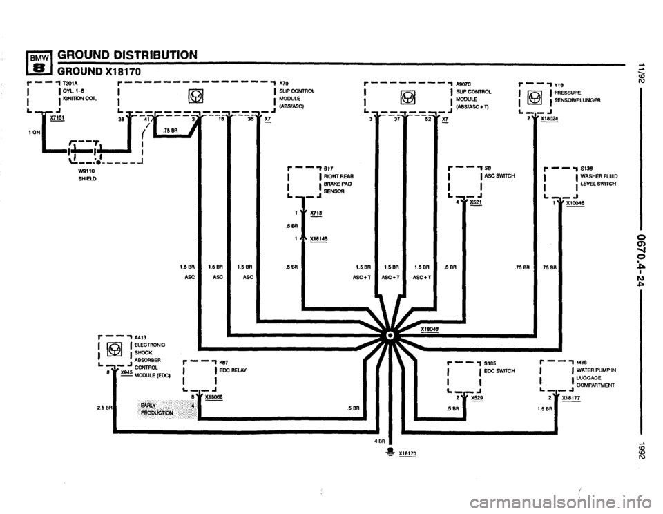 BMW 850i 1992 E31 Electrical Troubleshooting Manual 