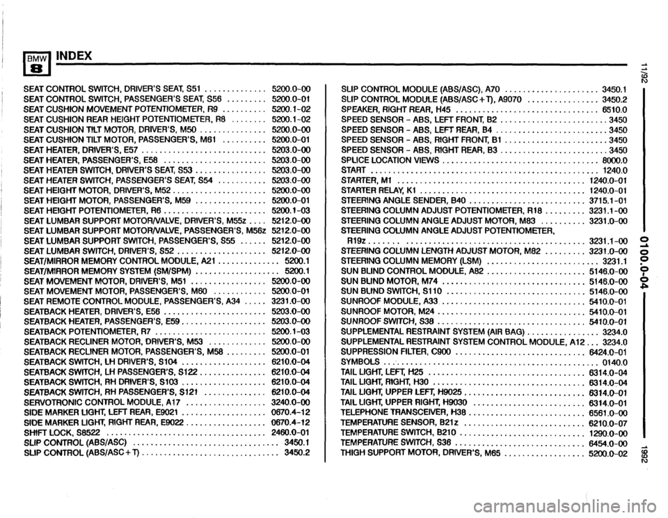 BMW 850i 1992 E31 Electrical Troubleshooting Manual 