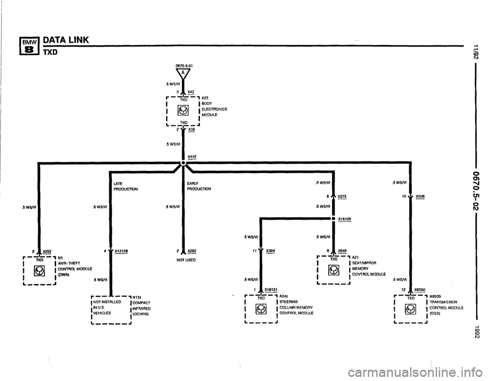 BMW 850i 1992 E31 Electrical Troubleshooting Manual 