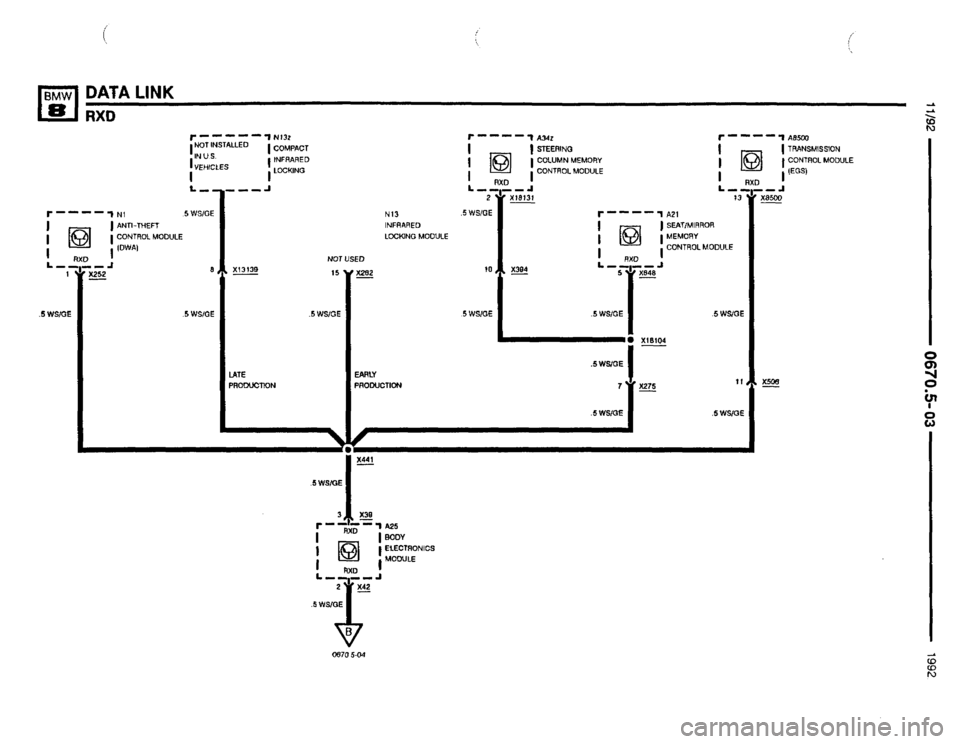 BMW 850i 1992 E31 Electrical Troubleshooting Manual 