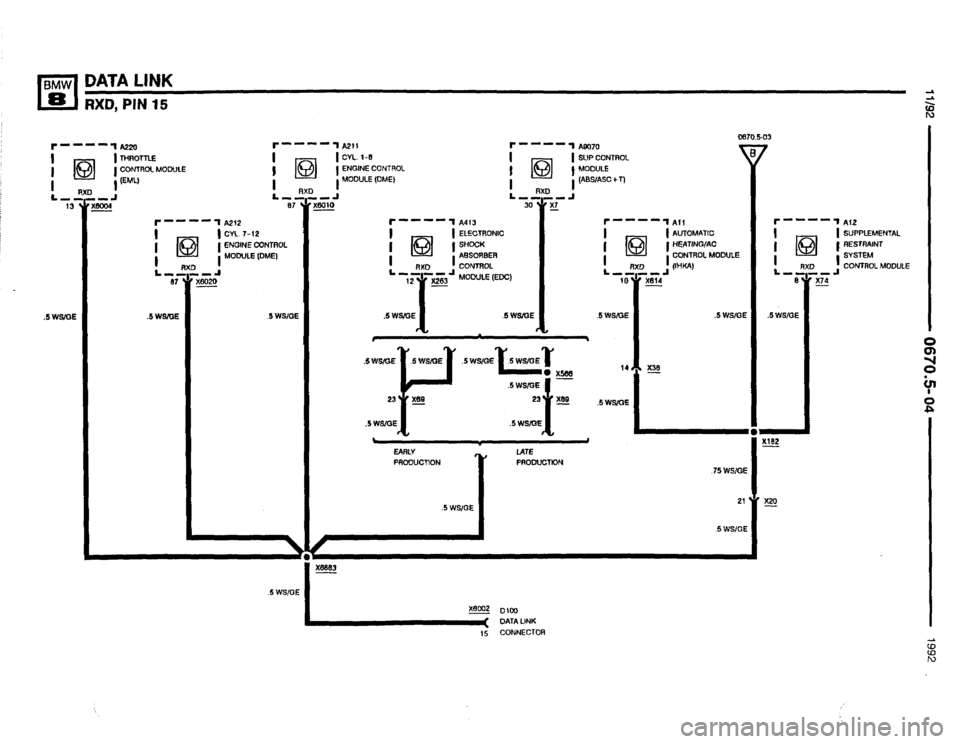 BMW 850i 1992 E31 Electrical Troubleshooting Manual 