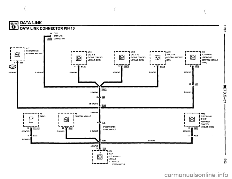 BMW 850i 1992 E31 Electrical Troubleshooting Manual 