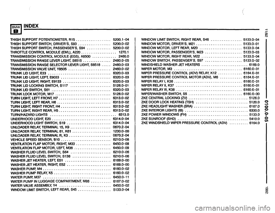 BMW 850i 1992 E31 Electrical Troubleshooting Manual 