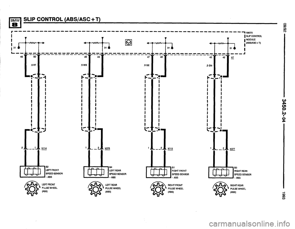 BMW 850i 1993 E31 Electrical Troubleshooting Manual 