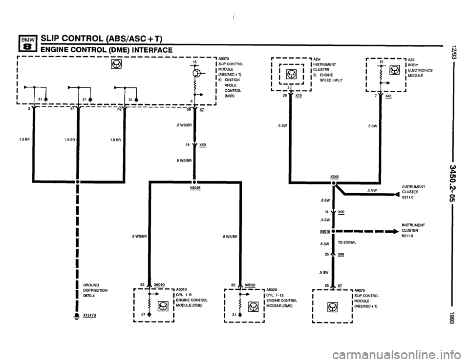BMW 850i 1993 E31 Electrical Troubleshooting Manual 