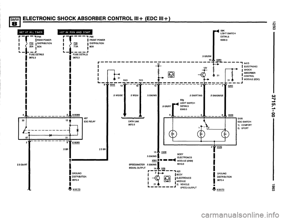 BMW 850i 1993 E31 Electrical Troubleshooting Manual 