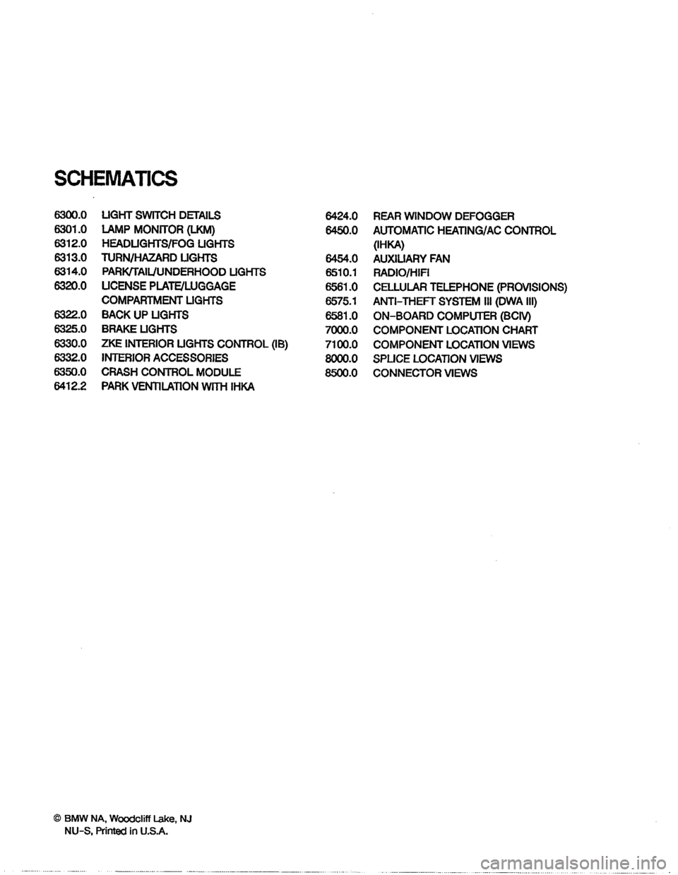 BMW 850i 1993 E31 Electrical Troubleshooting Manual 