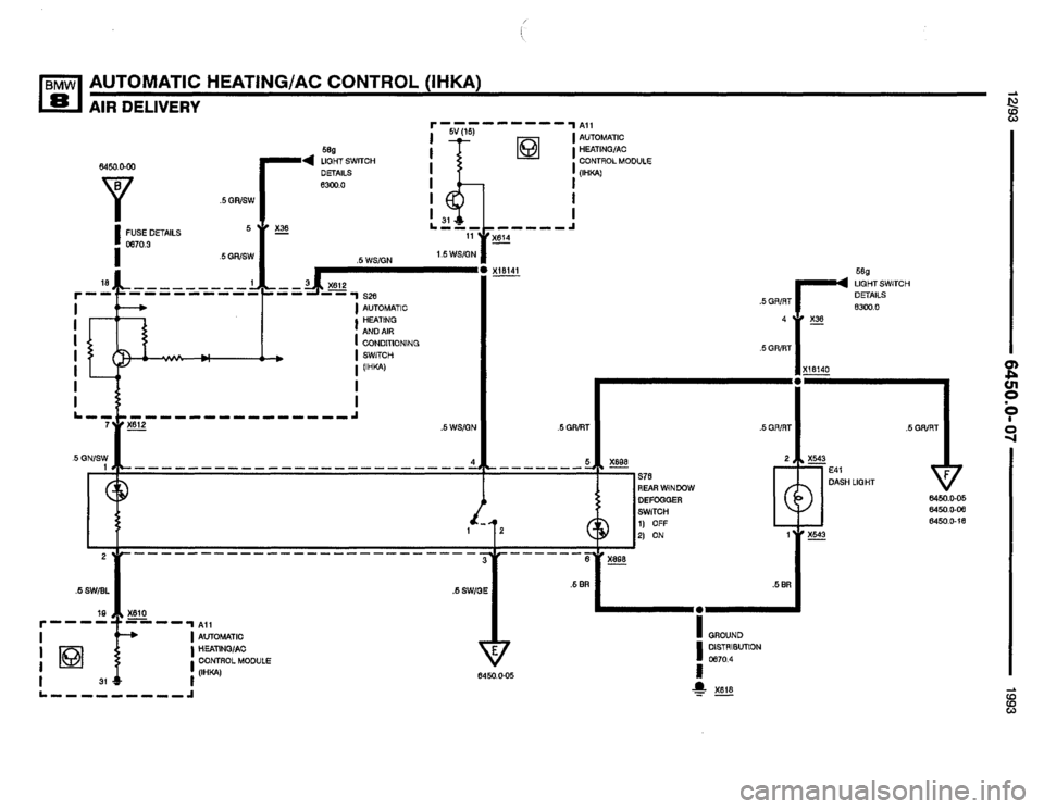 BMW 850i 1993 E31 Electrical Troubleshooting Manual 