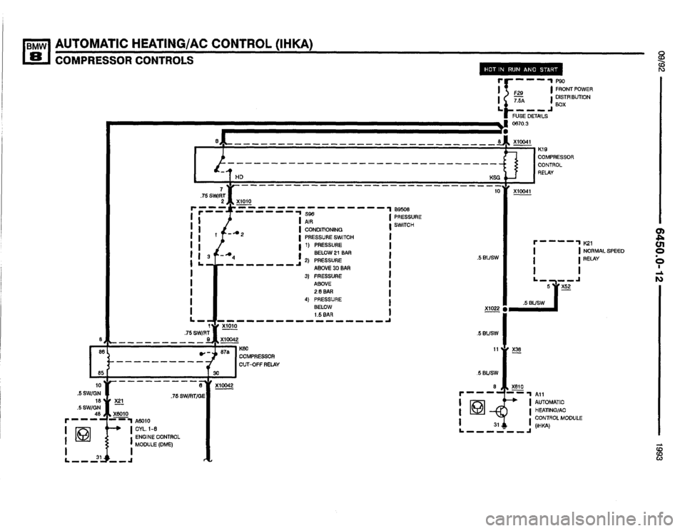 BMW 850i 1993 E31 Electrical Troubleshooting Manual 