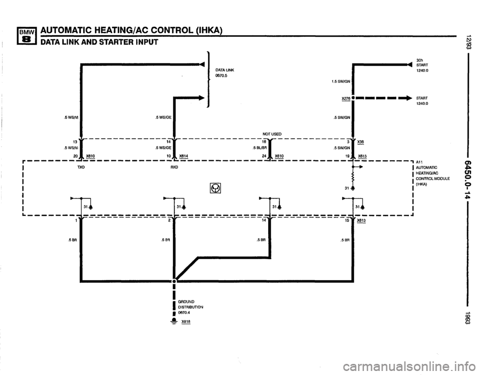 BMW 850i 1993 E31 Electrical Troubleshooting Manual 