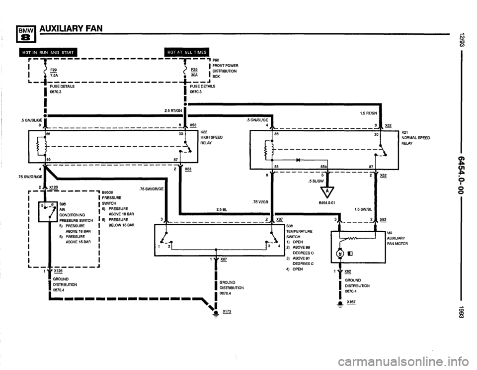 BMW 850i 1993 E31 Electrical Troubleshooting Manual 