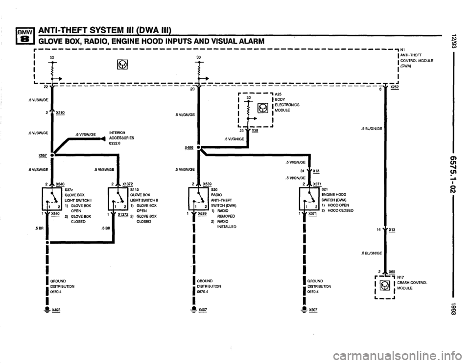 BMW 850i 1993 E31 Electrical Troubleshooting Manual 