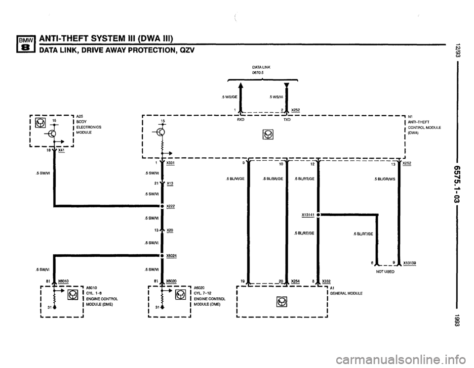 BMW 850i 1993 E31 Electrical Troubleshooting Manual 
