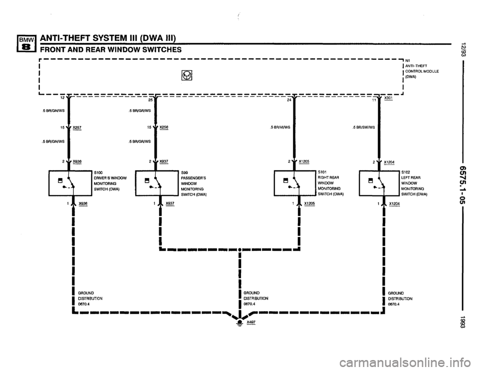BMW 850i 1993 E31 Electrical Troubleshooting Manual 