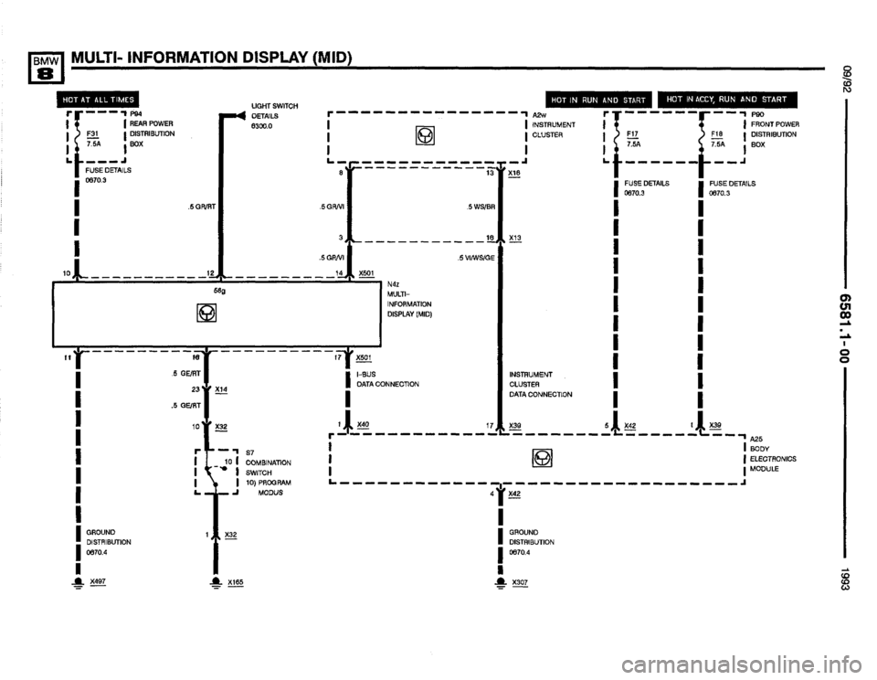 BMW 850i 1993 E31 Electrical Troubleshooting Manual 