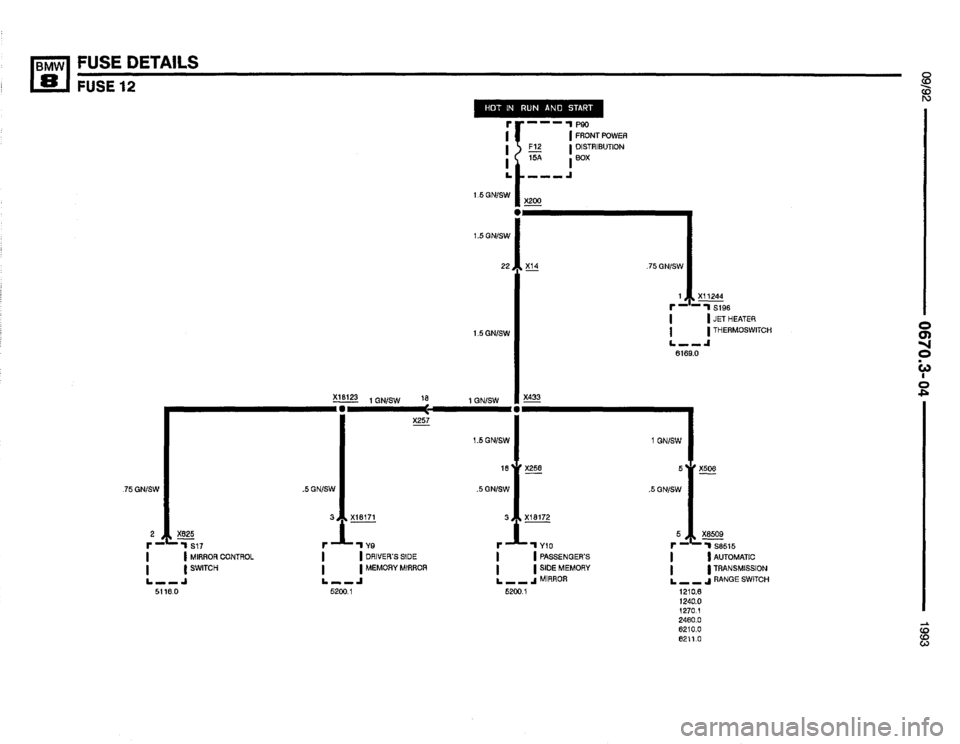 BMW 850i 1993 E31 Electrical Troubleshooting Manual 