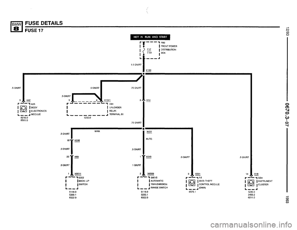 BMW 850i 1993 E31 Electrical Troubleshooting Manual 