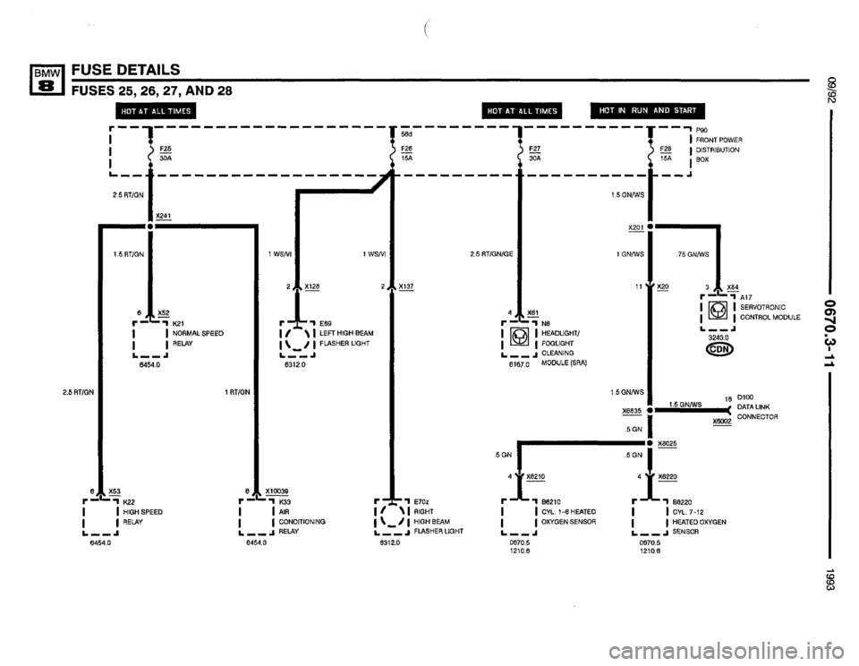 BMW 850i 1993 E31 Electrical Troubleshooting Manual 