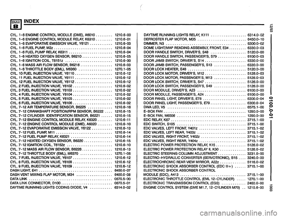 BMW 850i 1993 E31 Electrical Troubleshooting Manual 