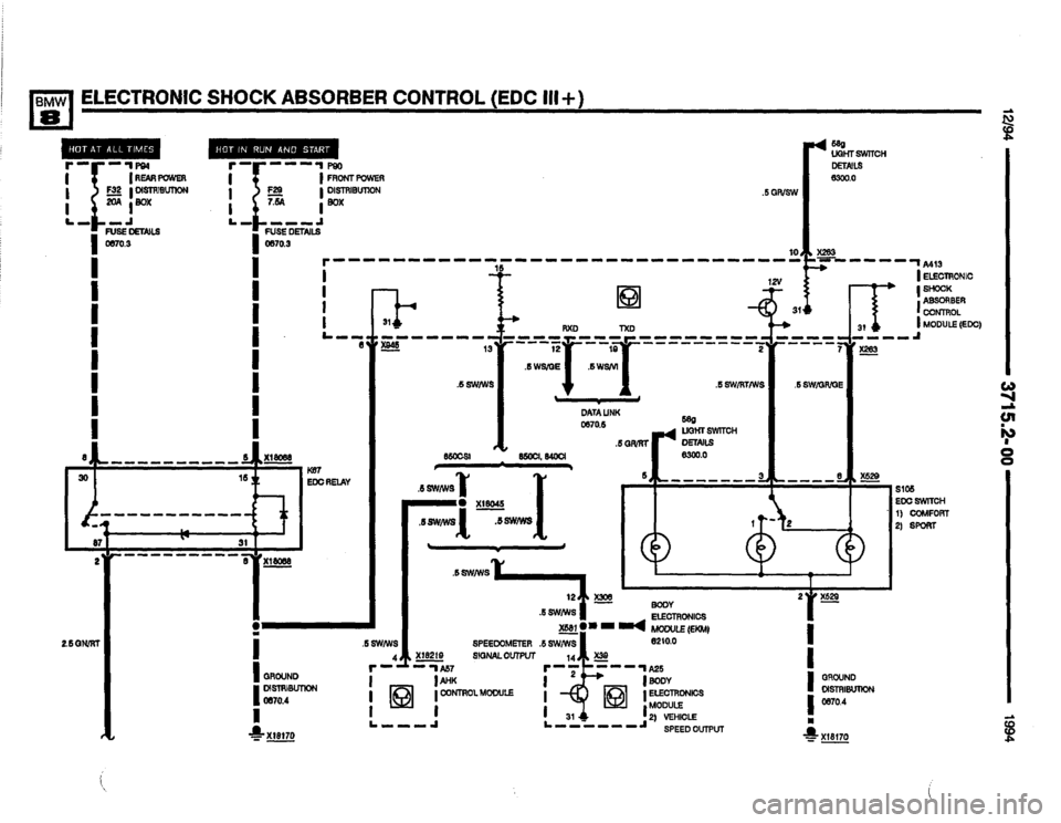 BMW 840ci 1994 E31 Electrical Troubleshooting Manual 
