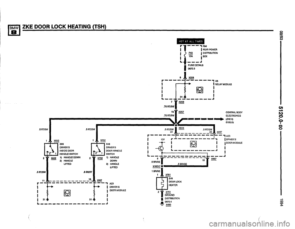 BMW 840ci 1994 E31 Electrical Troubleshooting Manual 