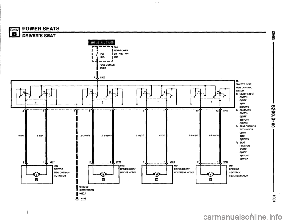 BMW 840ci 1994 E31 Electrical Troubleshooting Manual 